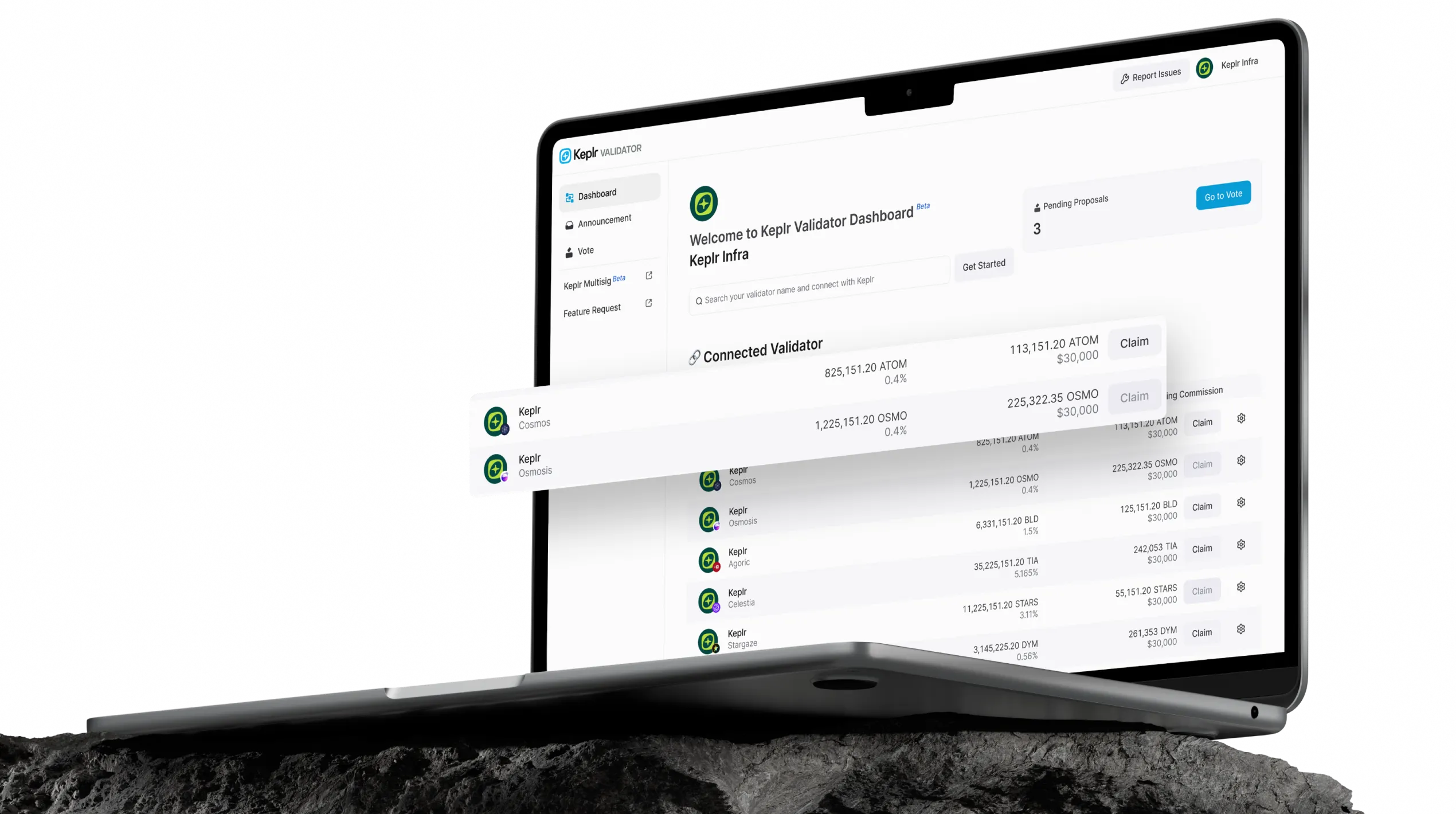 Keplr Validator Dashboard